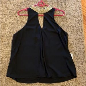 Dressy High Neck Tank Top